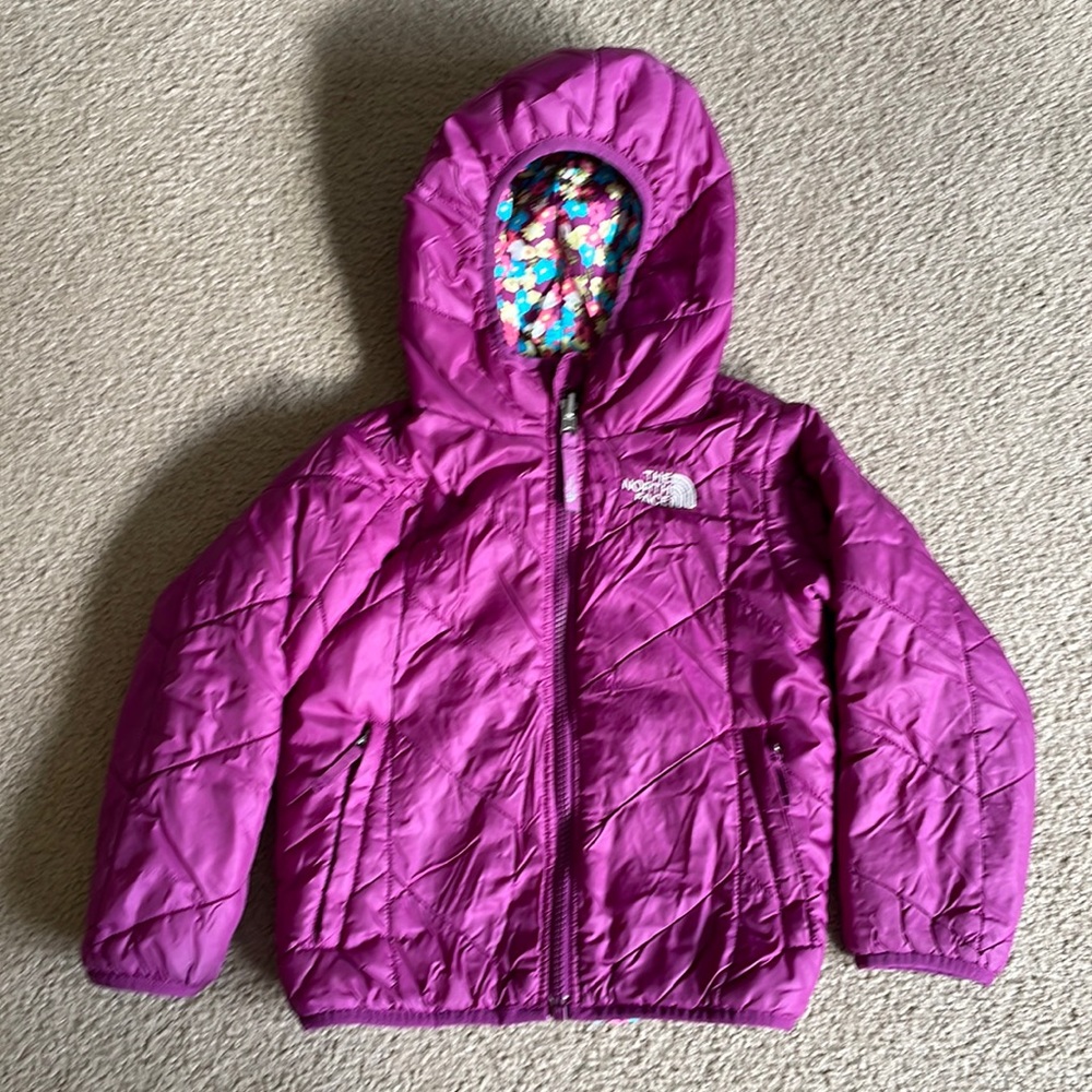 North face toddler 4T reversible puffer jacket
